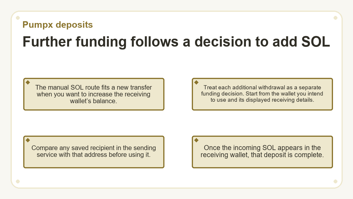Pumpx deposits - Further funding follows a decision to add SOL